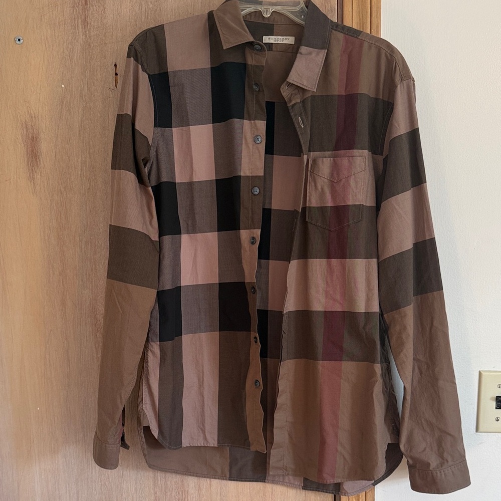 Burberry Brown and Black Check Shirt